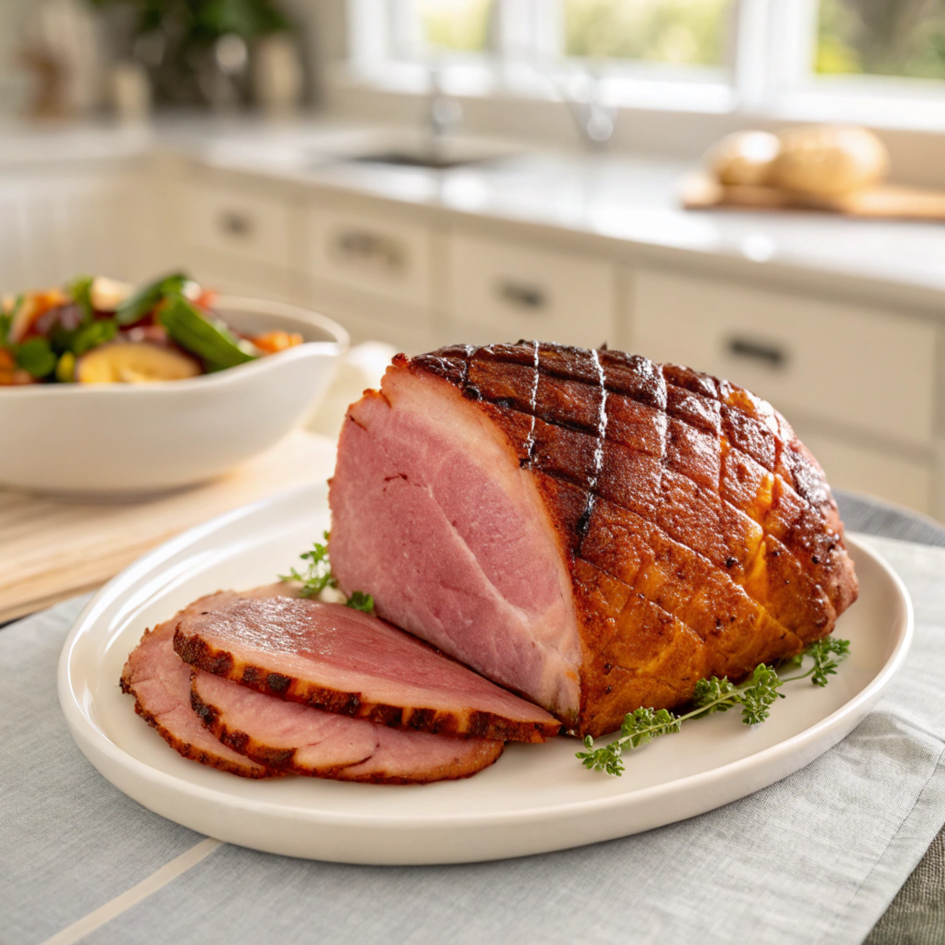 🍯 Maple-Glazed Ham with Brown Sugar Crust