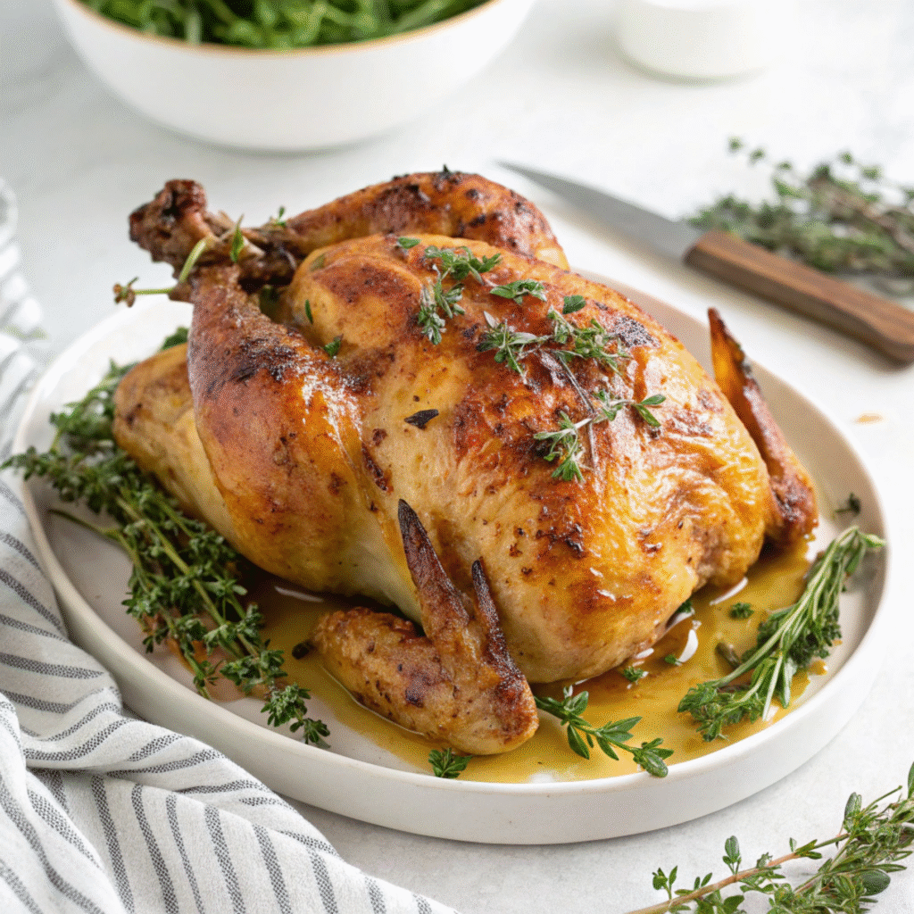 Honey Butter Roasted Chicken with Thyme