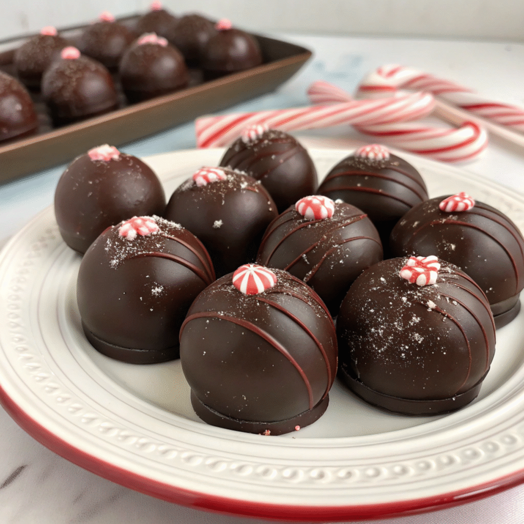 Peppermint Chocolate Truffles