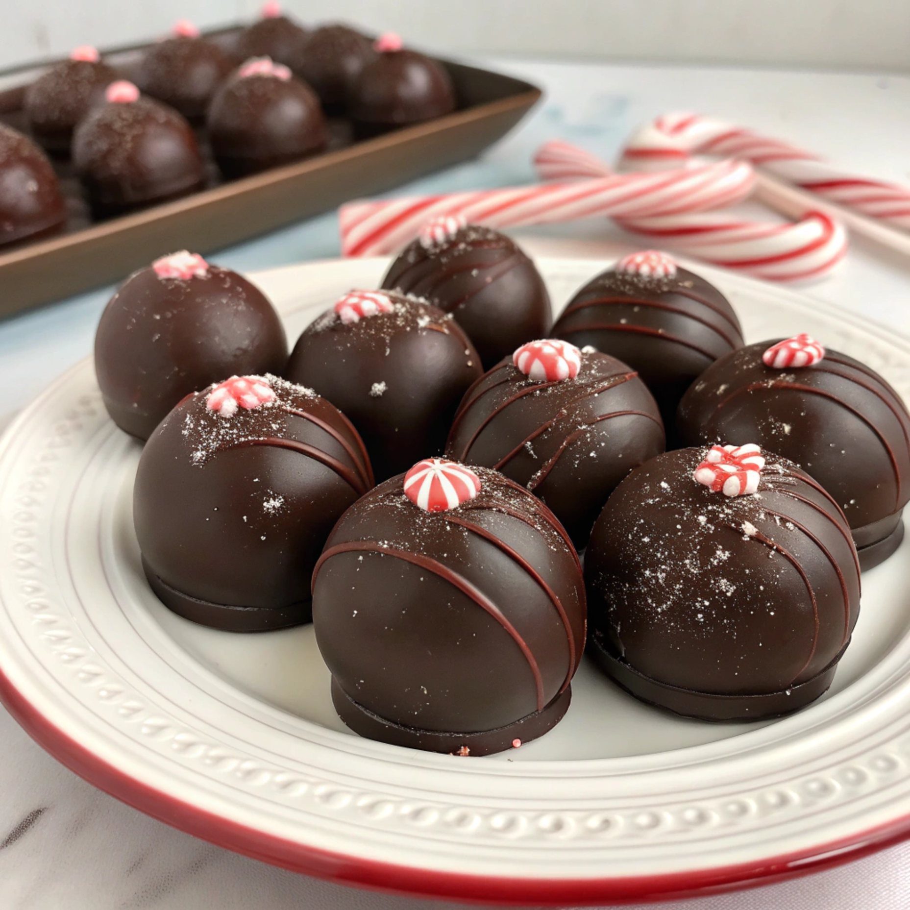 Peppermint Chocolate Truffles