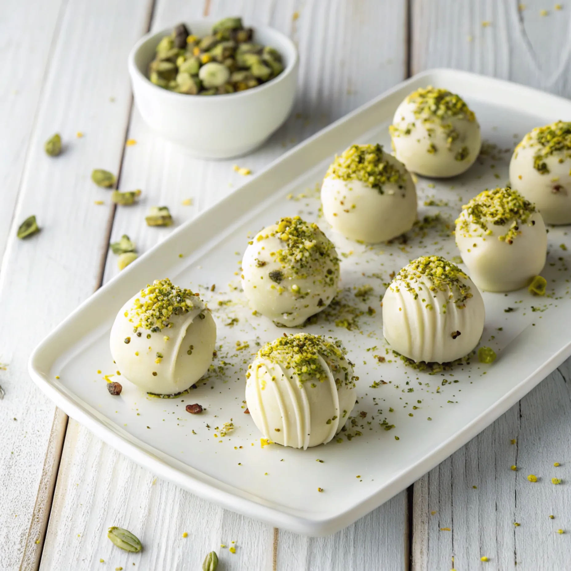 Pistachio Holiday Truffles